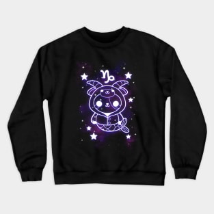 Capricorn kawaii zodiac sign Crewneck Sweatshirt